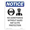 Signmission Sign, 10" H, 7" W, Rigid Plastic, No Admittance Without Sign With Symbol, Portrait, V-14371 OS-NS-P-710-V-14371 - alternate 1